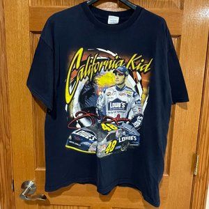 Vintage 2002 Men's XL Jimmie Johnson California Kid Lowe’s 48 NASCAR T-Shirt